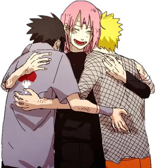 Team7 Teamseven Naruto Sasuke Sakura Narutoshippuden Sasuke And Sakura Hug Png Sakura Naruto Png