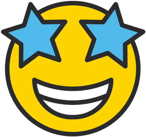 Star Struck Emoji Icon Of Colored Outline Style Available Star Eyes Emoji Icon Png Star Emoji Transparent