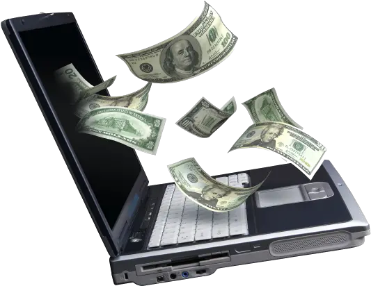Money Flying Out Of Laptop Make Money Online Png Flying Money Png