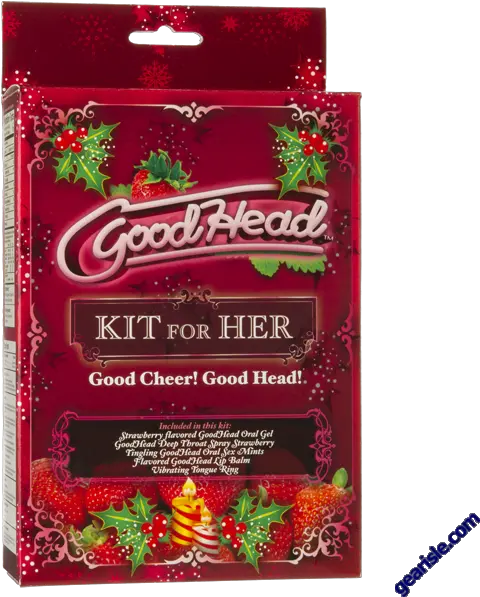 Goodhead Kit For Her Strawberry Mints Lip Balm Vibrating Ring Gel Pussy Eating Png Lip Ring Png