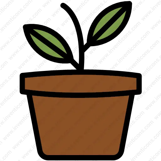 Download Plant Pot Vector Icon Inventicons Soil Png Pot Leaf Icon