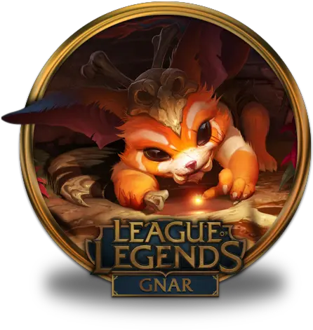 Icon Of League Legends Gold Border Icons League Of Legends Gnar Art Png League Icon Png