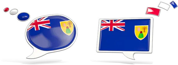 Two Speech Bubbles Illustration Of Flag Turks And Caicos Vertical Png Bubbles Icon