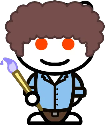 I Made My Snoovatar Into Bob Ross Happy Png Bob Ross Icon