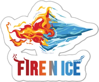 Fire N Ice Stickers Language Png Fire And Ice Logo