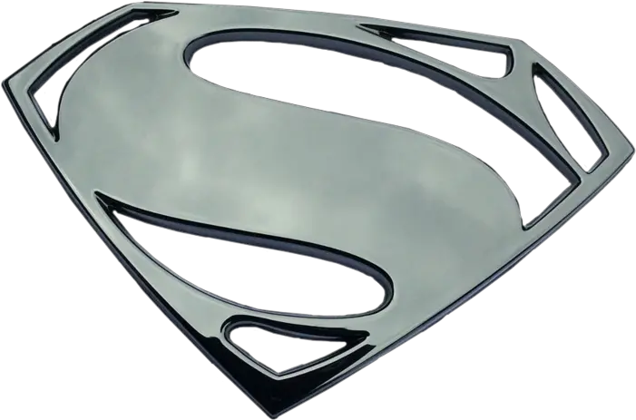 Batman V Superman Dawn Of Justice Superman Black Chrome Premium Emblem Automotive Decal Png Batman V Superman Logo Png