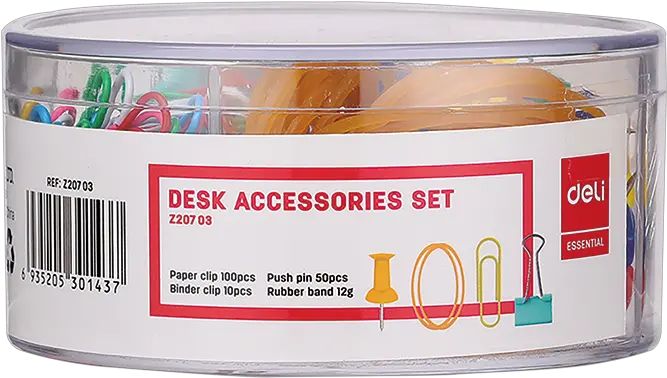 Ez20703 Desk Accessories Set U2013 Paper Clip Push Pin Binder Png Transparent