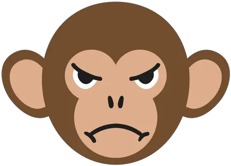 Monkey Muzzle Angry Flat Sticker Transparent Png U0026 Svg Dibujo De Mono Enojado Monkey Transparent
