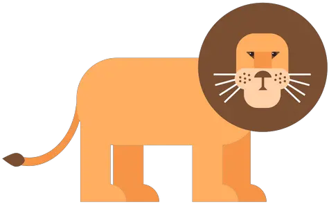 Lion King Mane Tail Flat Rounded Geometric Transparent Png Animal Figure Lion King Logo Png