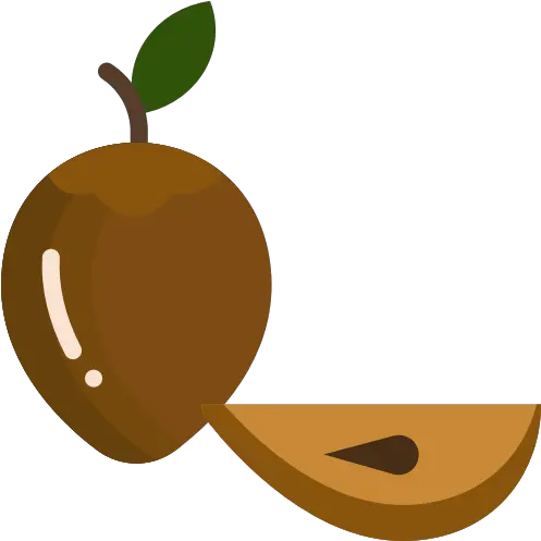 Noseberry Chikoo Sapodilla Fruit Mud Apples Icon Fresh Png Mud Png