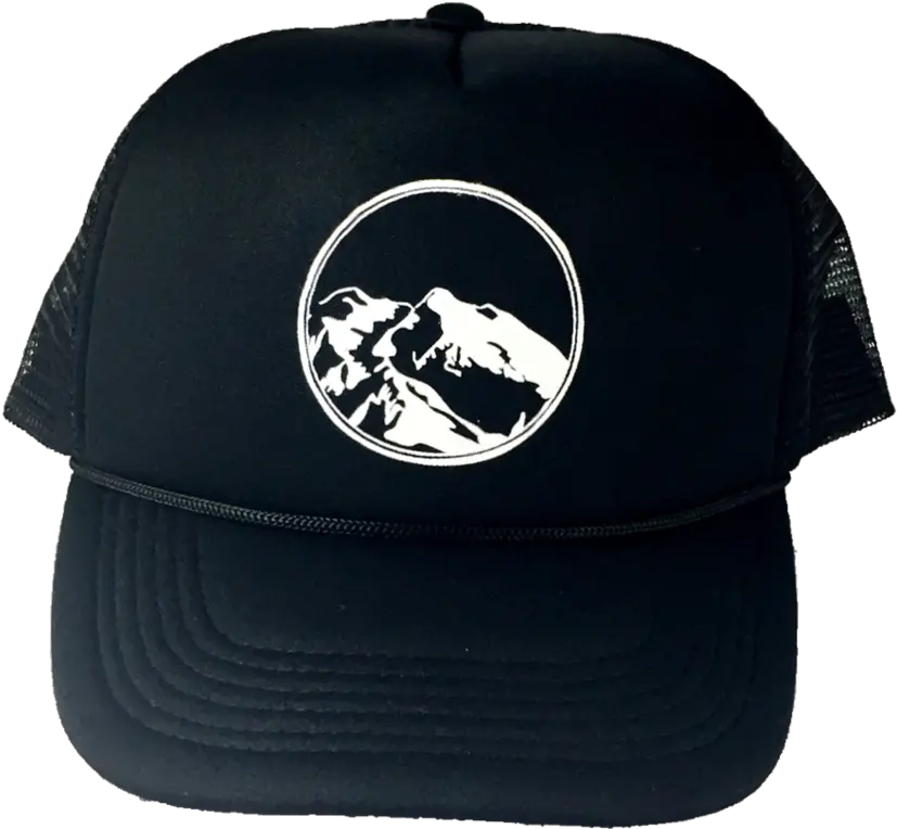 Mountain Logo Trucker Hat Black U2013 Denali Strap Co Baseball Cap Png Mountain Logo