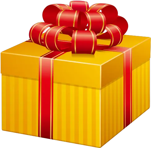 Yellow Present Box Png Clip Art Caixa De Presente Feliz Yellow Gift Box Png Box Clipart Png