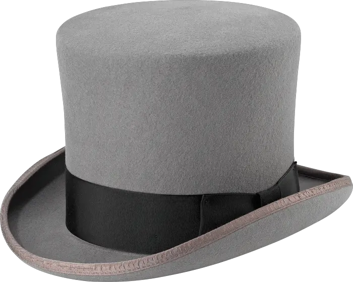 Grey Mad Hatter Hat Victorian Era Top Hat Png Mad Hatter Hat Png