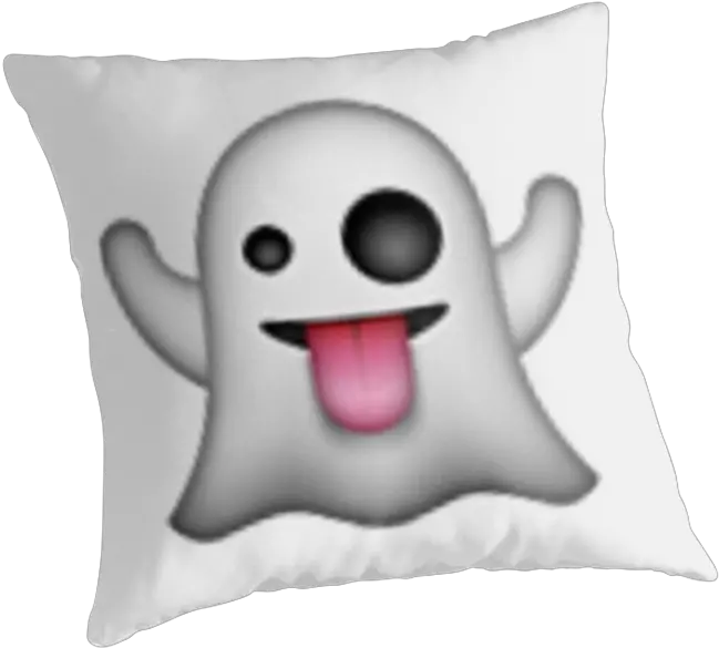 Ghost Emoji Pillows Ghost Emoji Smiley Emoticon Cushion Ghost Emoji Png Ghost Emoji Transparent