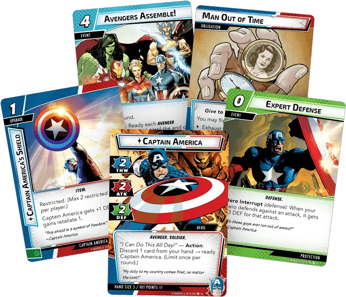 Captain America Protection U0026 Ms Marvel Aggression Decks Marvel Champions Card Game Png Captain America Comic Png
