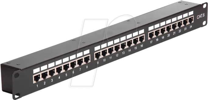 Delock 43295 48 Cm 19 Coupler Patch Panel Cat 6 24 Port Patch Paneel Png Panel Png