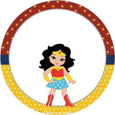 Wonder Woman Chibi Free Printable Wrappers And Toppers Little Wonder Woman Png Wonder Woman Transparent Background