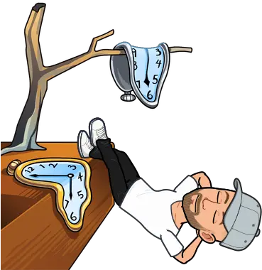 Time Well Wasted Casey Grey Bitmoji Salvador Dali Png Wasted Transparent