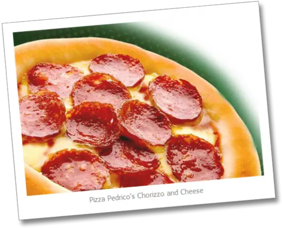 Download Hd Pizza Pedricos Chorrizo And Cheese Pizza Pizza Pedricos Pizza Png Ham Png