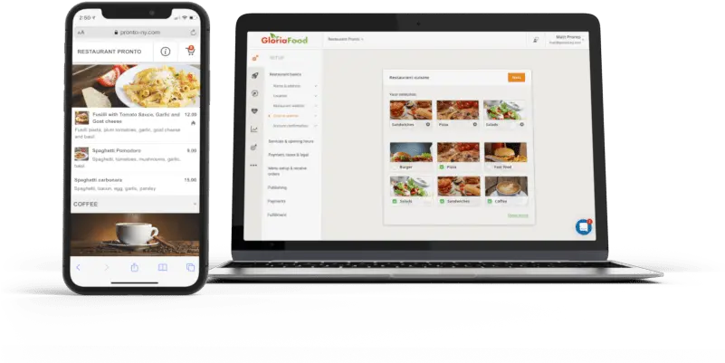 Gloriafood Free Online Ordering For Restaurants Technology Applications Png Order Food Online Icon