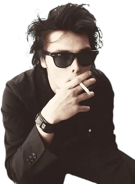 Tumblrna4fwis5n81sg2olmo1500png 500644 Uploaded By Eff Gerard Way With Cigarette My Chemical Romance Transparent