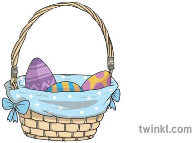 Large Easter Basket Illustration Twinkl Storage Basket Png Easter Basket Transparent