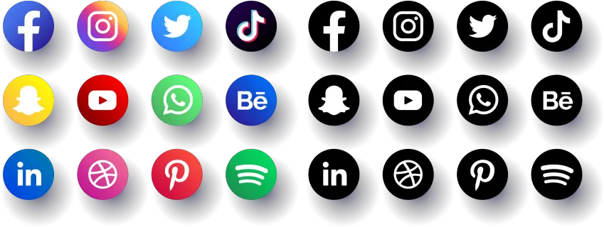 Social Media Logo Collection Png Transparent Png 9264 Social Media Icons 2021 Social Media Icon Pngs