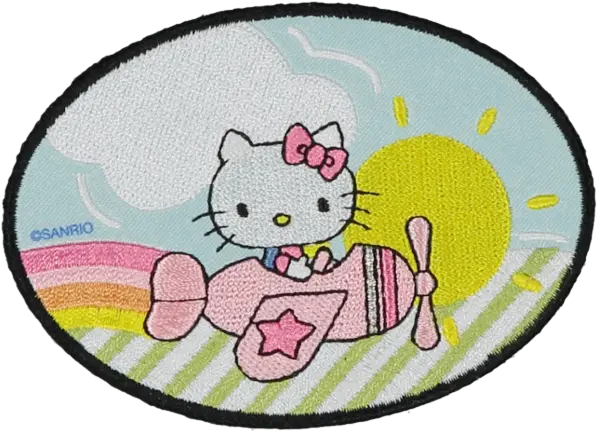 Hello Kitty Flying Embroidered Sticker Hello Kitty Patches Png Hello Kitty Transparent