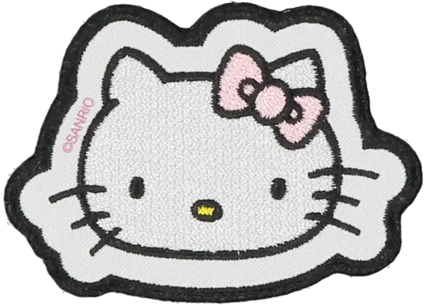 Hello Kitty Embroidered Sticker Patch Hello Kitty Face Png Hello Kitty Transparent