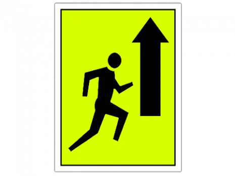 Runner U0026 Straight Up Arrow Event Sign For The Course For Running Png Straight Arrow Png