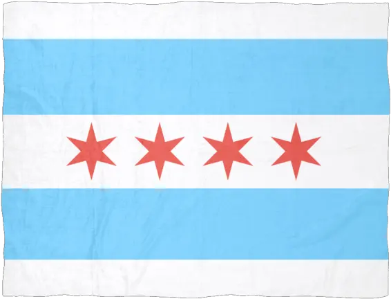 Chicago Flag Fleece Blanket Patchwork Png Chicago Flag Png