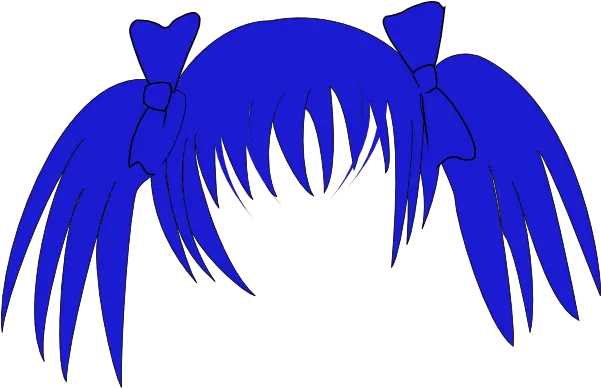 Hair Template Rambut Cowok Png Blue Hair Clipart Anime Hair Transparent