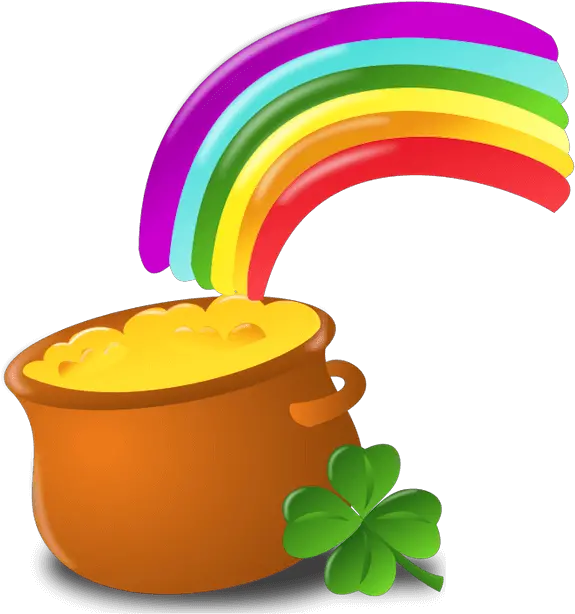 St Patrick Pot Of Gold With Rainbow Png Picture March 2020 St Patricks Calendar Rainbow Png