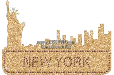 New York City Silhouette Iron Cstown Tiara Png New York Skyline Silhouette Png