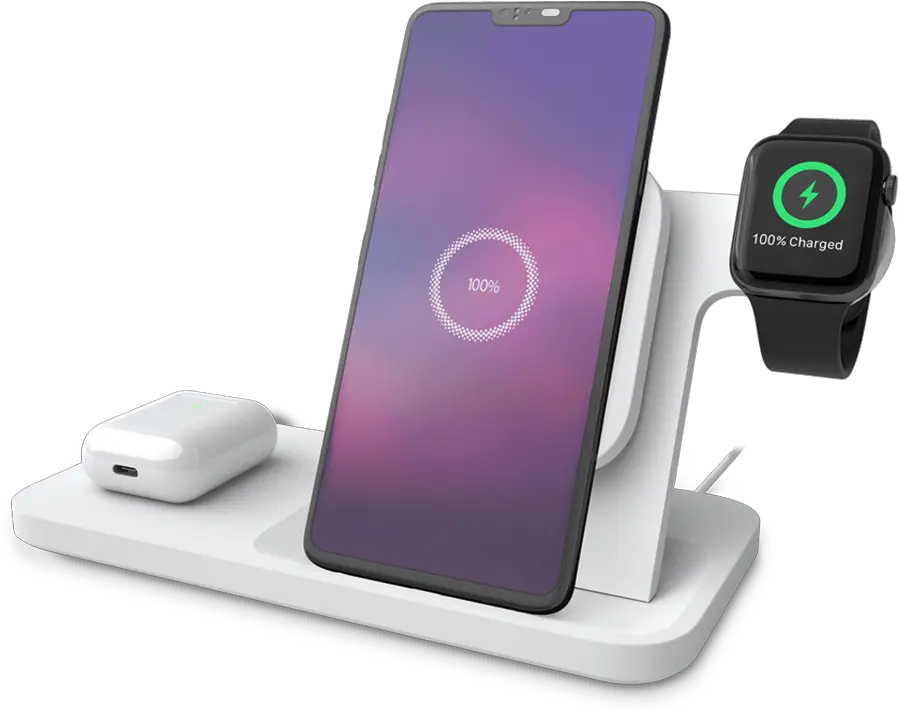 Wireless Chargers For Phones Charging Pads Stands Docks Powered 3 In 1dock Png Samsung Mobile Phone Icon Meanings