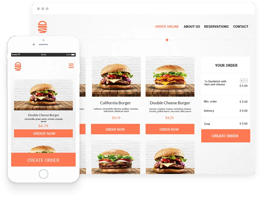 Online Food Ordering System U0026 App For Restaurants By The Upmenu Web Mobile Food Mockup Png Food Order Icon