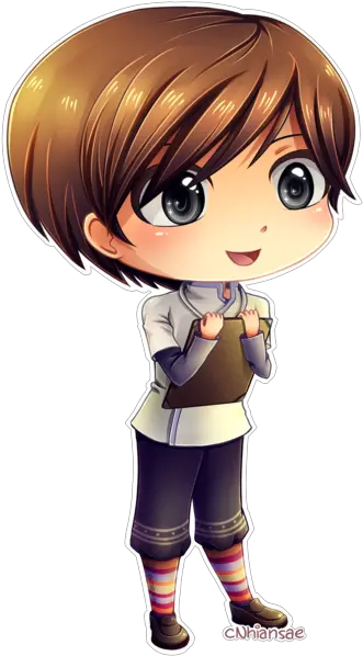 Download Chibi Teacher Png Brown Hair Png Image With No Cartoon Teacher Transparent Background