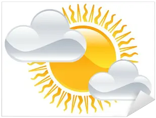 Sticker Weather Icon Clipart Sun And Clouds Illustration Plants Need To Grow Png Weather Icon Sets