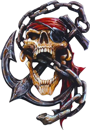 Download Skull Skull Pirates Of The Caribbean Tattoo Png Skull Png