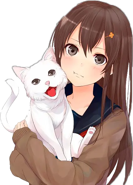 Humana Cute Anime Girls With Brown Hair And Brown Eyes Chica Anime Png Brown Eyes Png