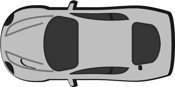 Download Gray Top View Clip Art Outline Of A Car Car Outline Top View Png Car Top View Png
