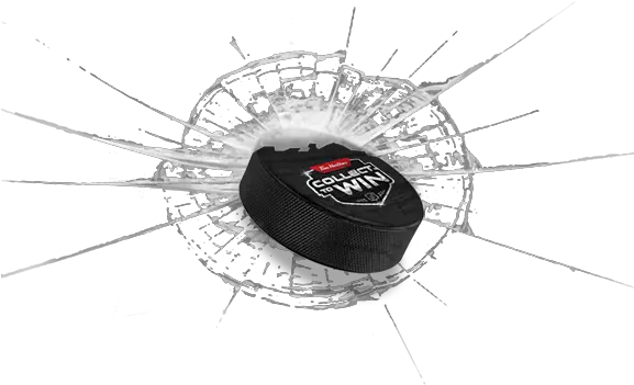 Puck In Broken Glass Play Hockey Dot Png Shattered Glass Png