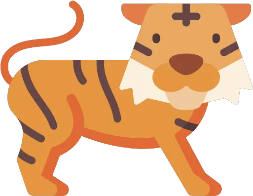Tiger Free Animals Icons Tiger Flat Icon Png Cute Animal Icon