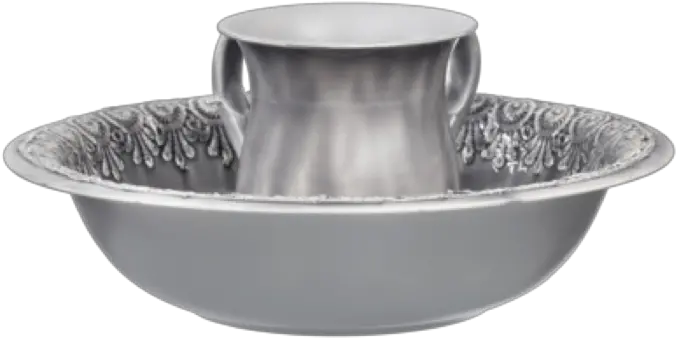 Stainless Steel Washing Cup Silver W Lace Texture Saucer Png Lace Texture Png