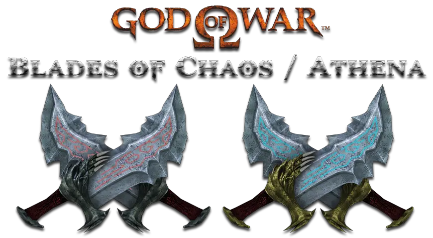 Version 1 God Of War Kratos Blade Of Chaos Replica Blades Of Chaos And Athena Png God Of War Logo Png
