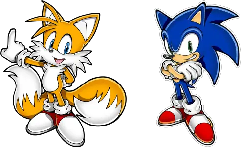 Download Hd Sonic The Hedgehog And Tails Fox Sonic Tails Head Png Sonic Rush Logo