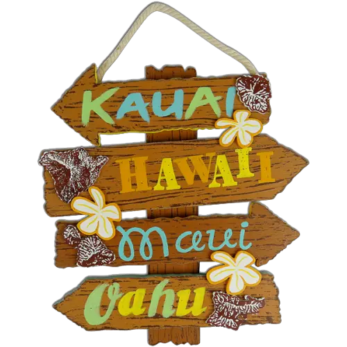 Hawaiian Islands Wood Sign Hawaiian Signs Png Hanging Wooden Sign Png