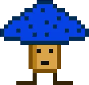 Blue Mushroom Thing Jumping Loop By 1slowsolid Transparent PNG