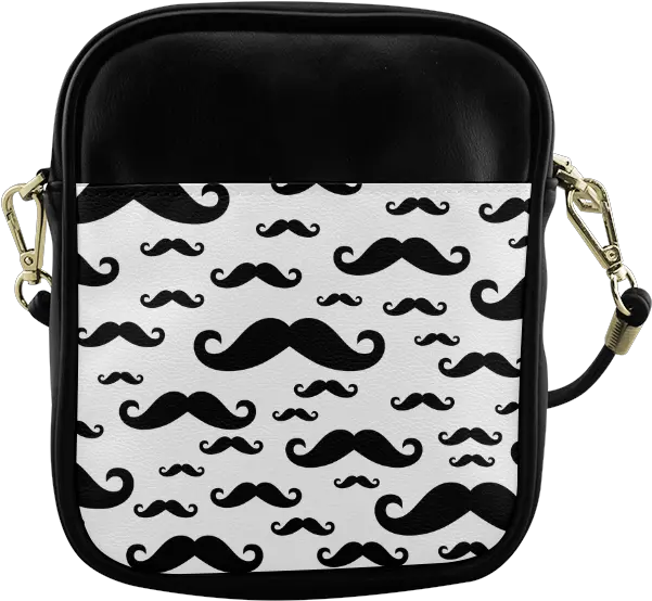 Black Handlebar Mustache Moustache Pattern Sling Bag Model 1627 Id D539219 Handlebar Moustache Pattern Png Handlebar Mustache Png