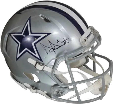 Dak Prescott Autographed Memorabilia Ultimate Autographs Png Dallas Cowboys Helmet Dak Prescott Png